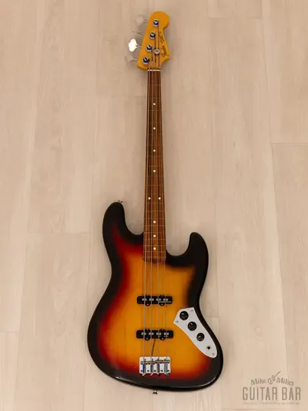 Бас-гитара Fender Jazz Bass Fretless 1962 Vintage Reissue JB62-77FL JJ Sunburst w/gigbag Japan 2002