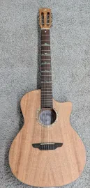 Luna High Tide Exotic Mahogany Top Nylon String Cutaway Acoustic Electric Guitar