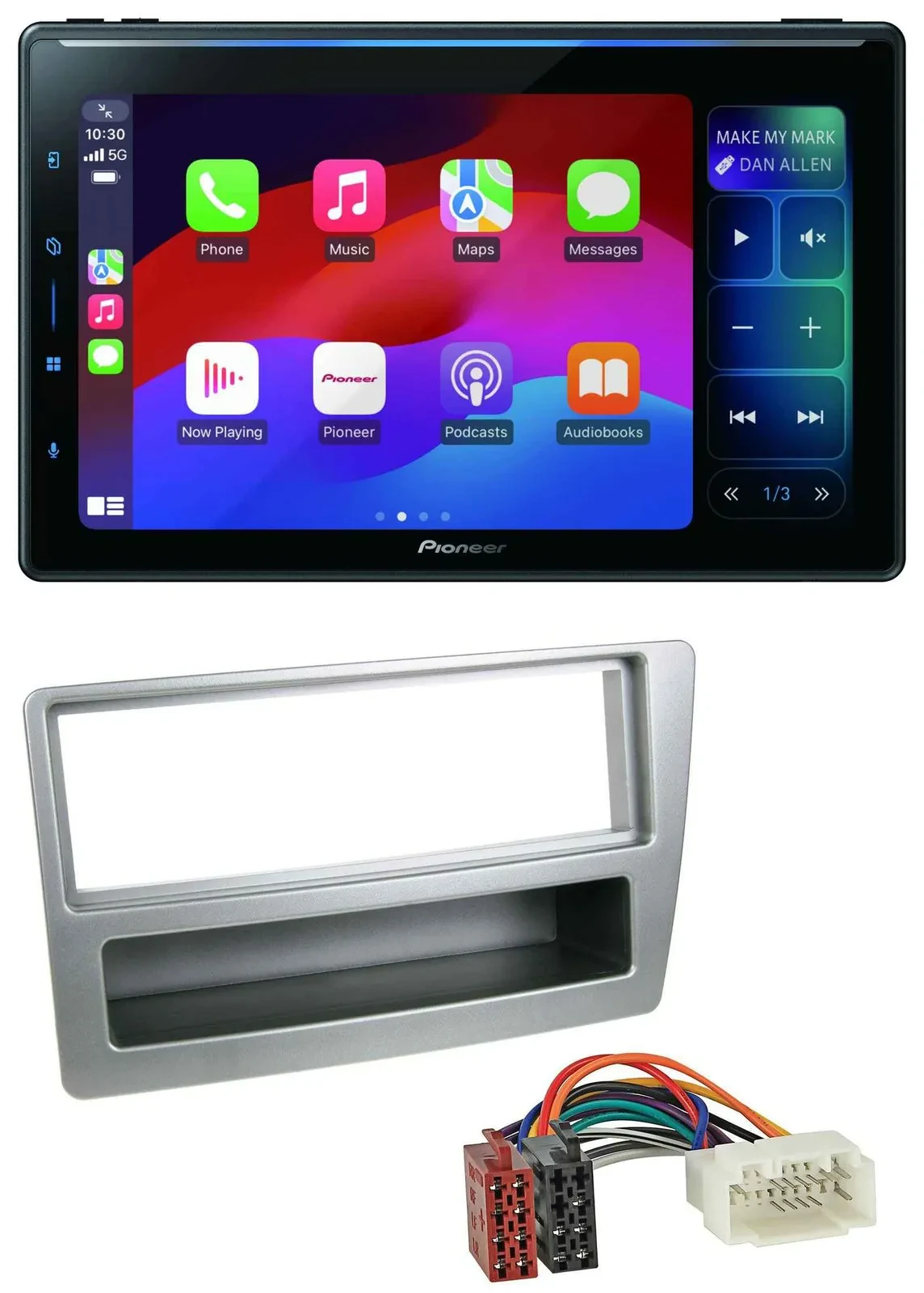 Pioneer Bluetooth DAB MP3 USB Autoradio für Honda Civic 04-06 silber autom. Klim