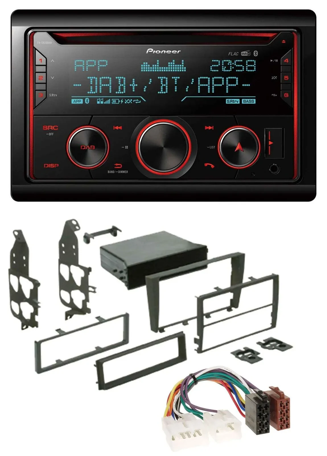 Pioneer 2DIN DAB MP3 Bluetooth USB CD Autoradio für Lexus IS 300 (2001-2005)