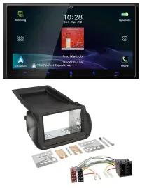 JVC USB Bluetooth 2DIN DAB MP3 Autoradio für Citroen Nemo Fiat Fiorino Peugeot B
