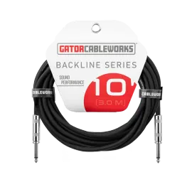 Инструментальный кабель Gator GCWB-INS-10 Backline Series Black 3 м