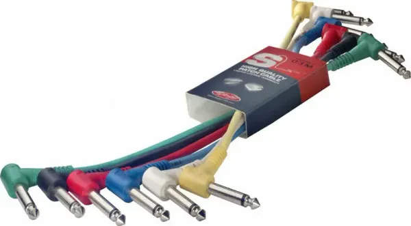 Коммутационный кабель Stagg SPC060LE Multi Color 0.6 м (6 штук)
