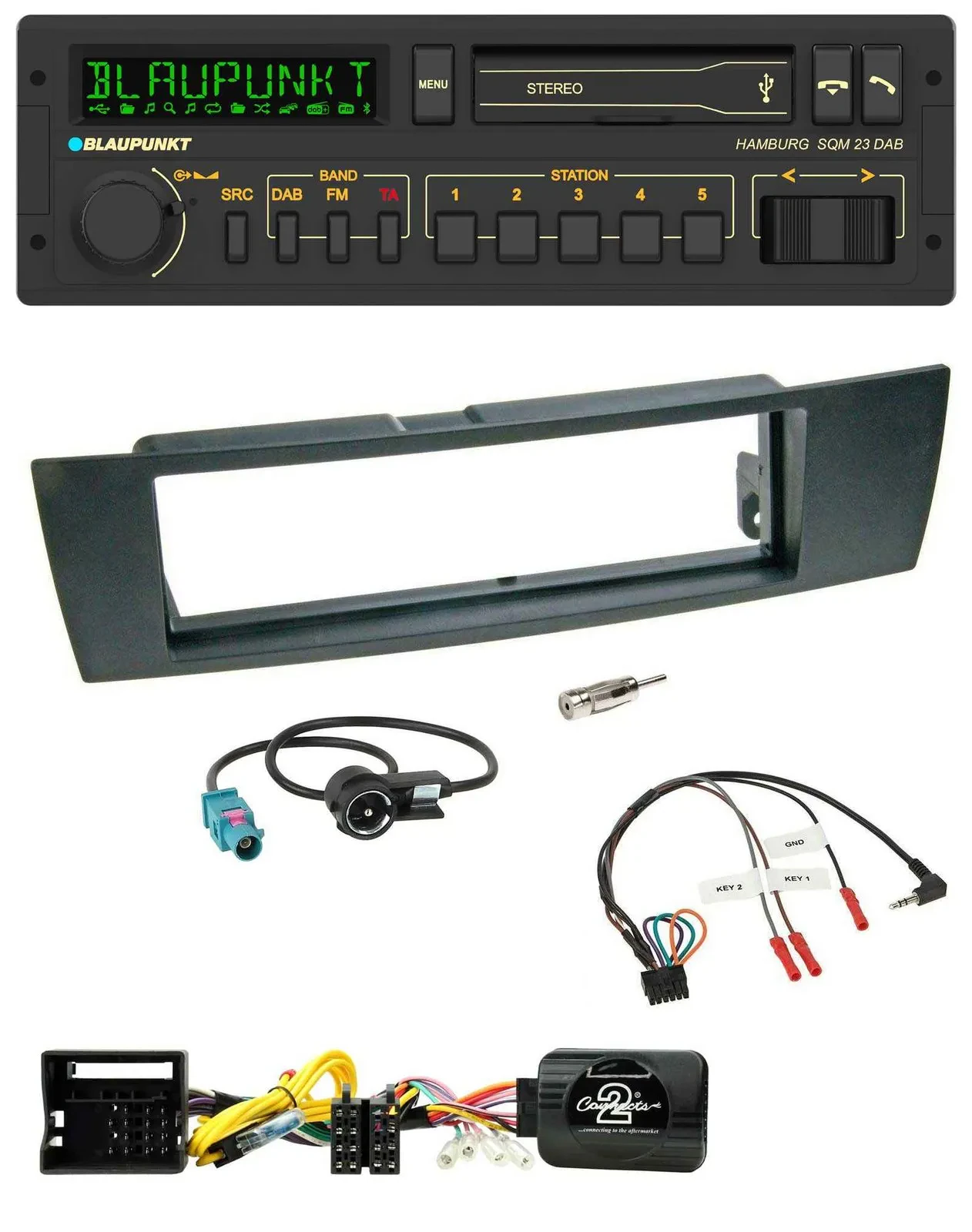 Blaupunkt USB DAB Bluetooth Lenkrad Autoradio für BMW 1er E87 3er E90-3 X1 E84