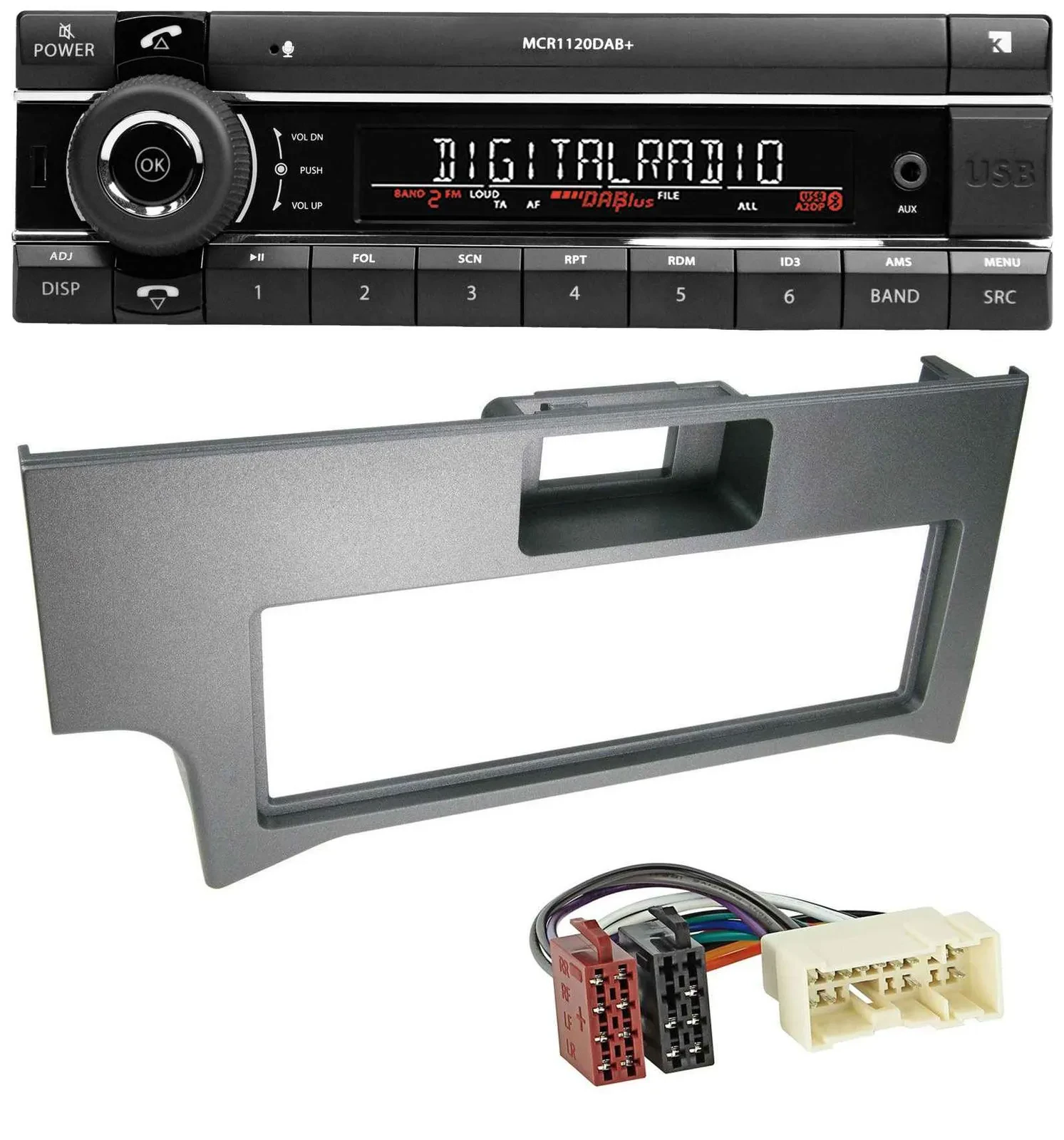 Kienzle Bluetooth MP3 USB DAB Autoradio für Nissan Primera P11-144 Facelift 1999