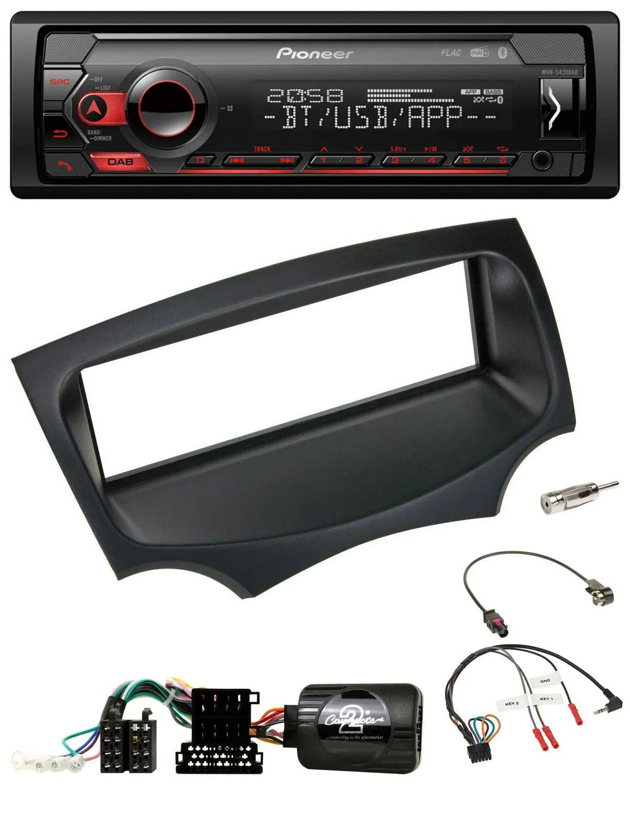 Pioneer Lenkrad USB DAB Bluetooth Autoradio für Ford Ka RU8 2008-2017