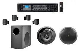 JBL Commercial Sub+4) Satellite+2) Ceiling Speakers+Amp For Restaurant/Bar/Cafe