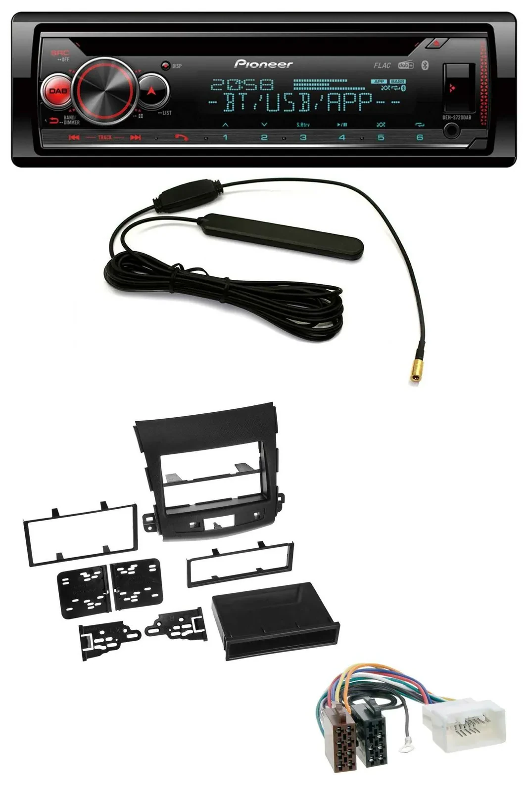 Автомагнитола для Citroen C-Crosser/Mitsubishi Outlander Pioneer CD/USB/Bluetooth, DAB, MP3