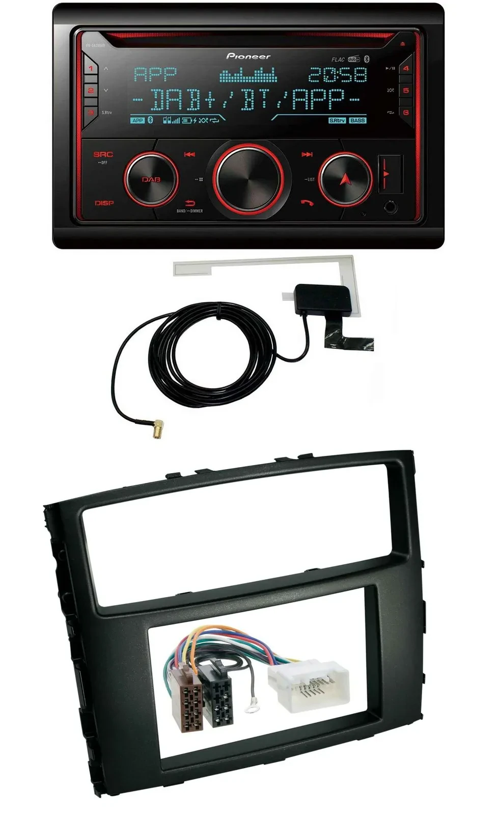 Автомагнитола Pioneer 2DIN MP3 DAB USB CD Bluetooth для Mitsubishi Pajero 2006–2014