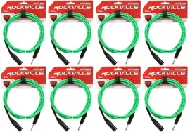 Коммутационный кабель Rockville RCXMB6-G Green 1.8 м (8 штук)