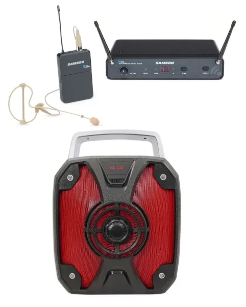 SAMSON Concert 88x 100-Channel Wireless UHF Earset Microphone K-Band+Speaker