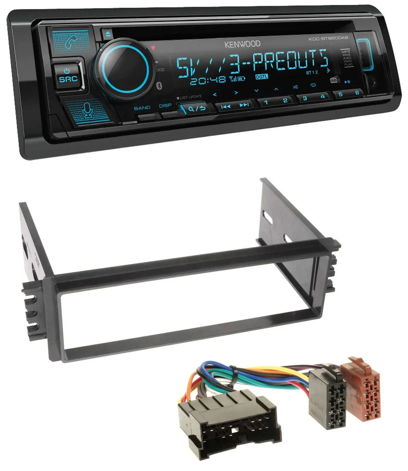 Автомагнитола для Hyundai Accent (2002–2005) Kenwood Bluetooth USB CD MP3 DAB