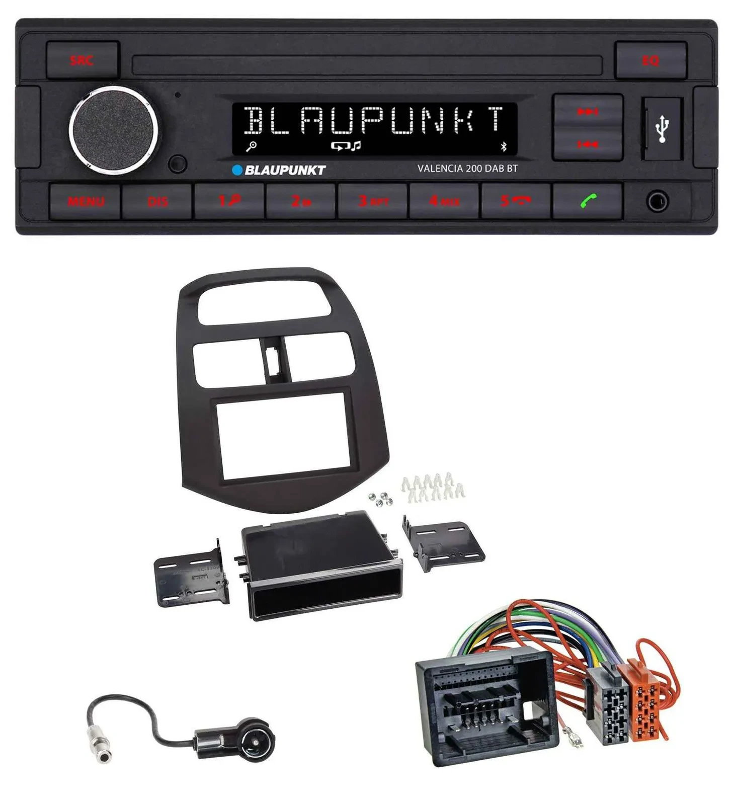 Blaupunkt DAB MP3 Bluetooth USB Autoradio für Chevrolet Spark (ab 2013)