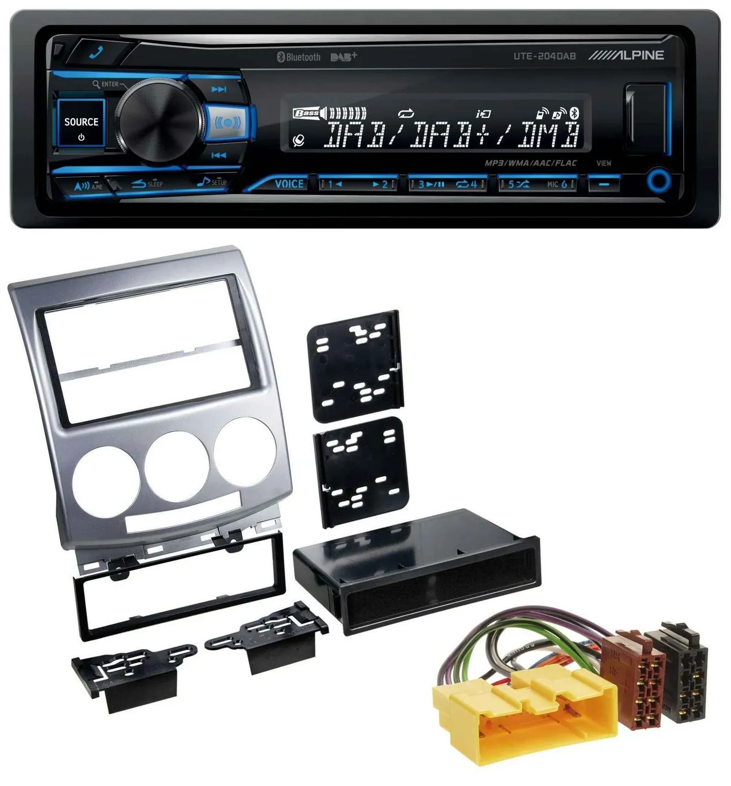 Alpine USB Bluetooth DAB MP3 Autoradio für Mazda 5 (2005-2010)