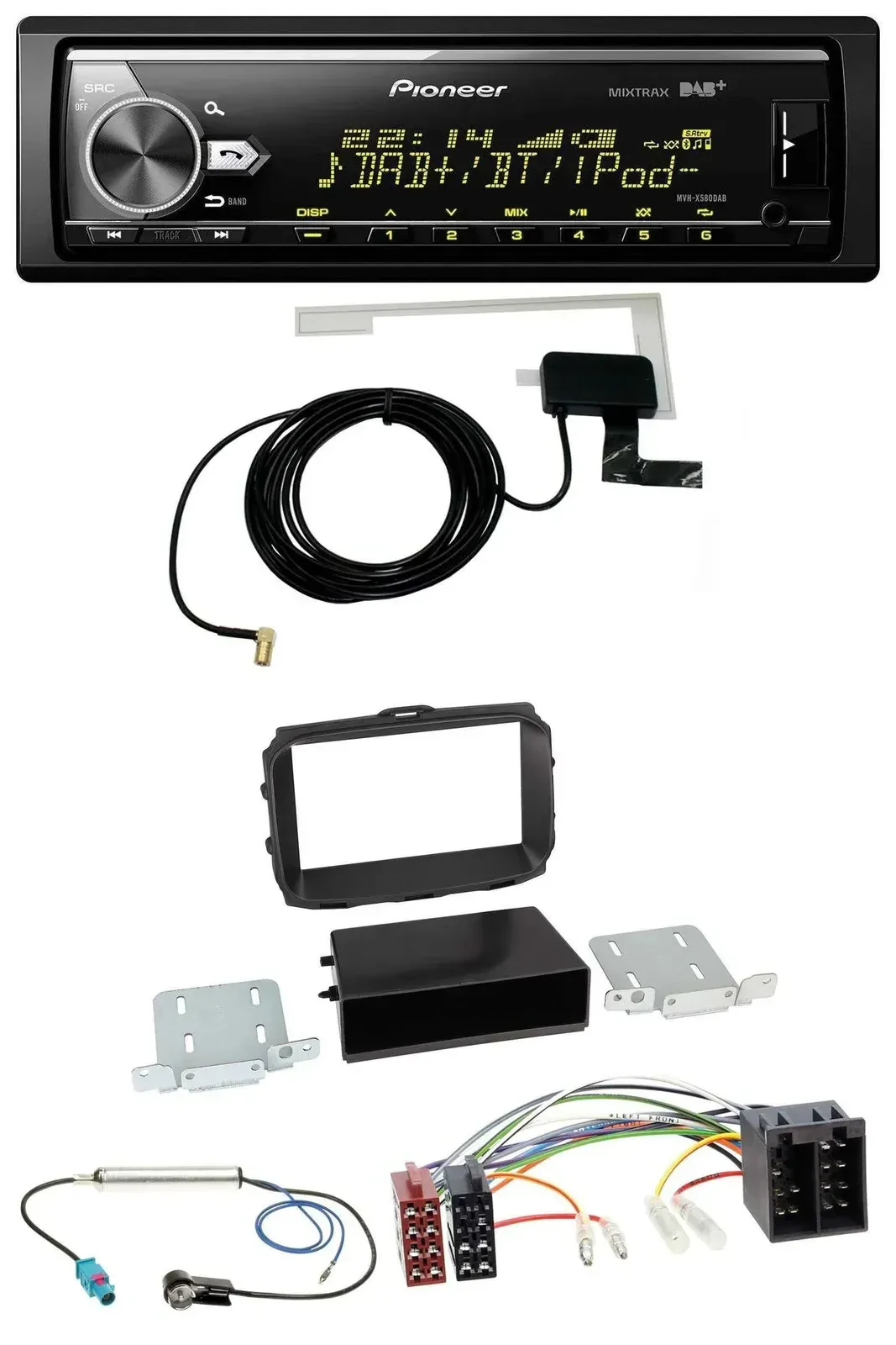 Автомагнитола Pioneer Bluetooth DAB USB MP3 для Alfa Romeo Giulietta (2013–2021) ISO
