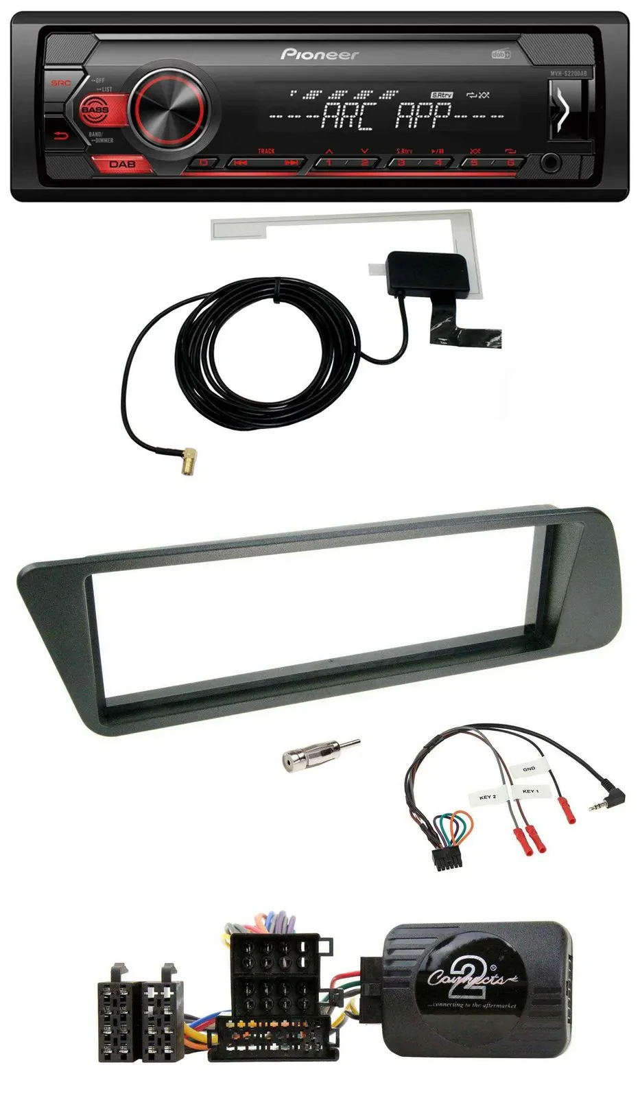 Автомагнитола для Peugeot 306 (1998–2001) Pioneer 1-DIN USB DAB MP3