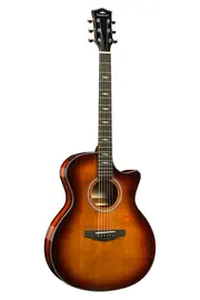 Электроакустическая гитара Kepma F1E-GA Cherry Sunburst