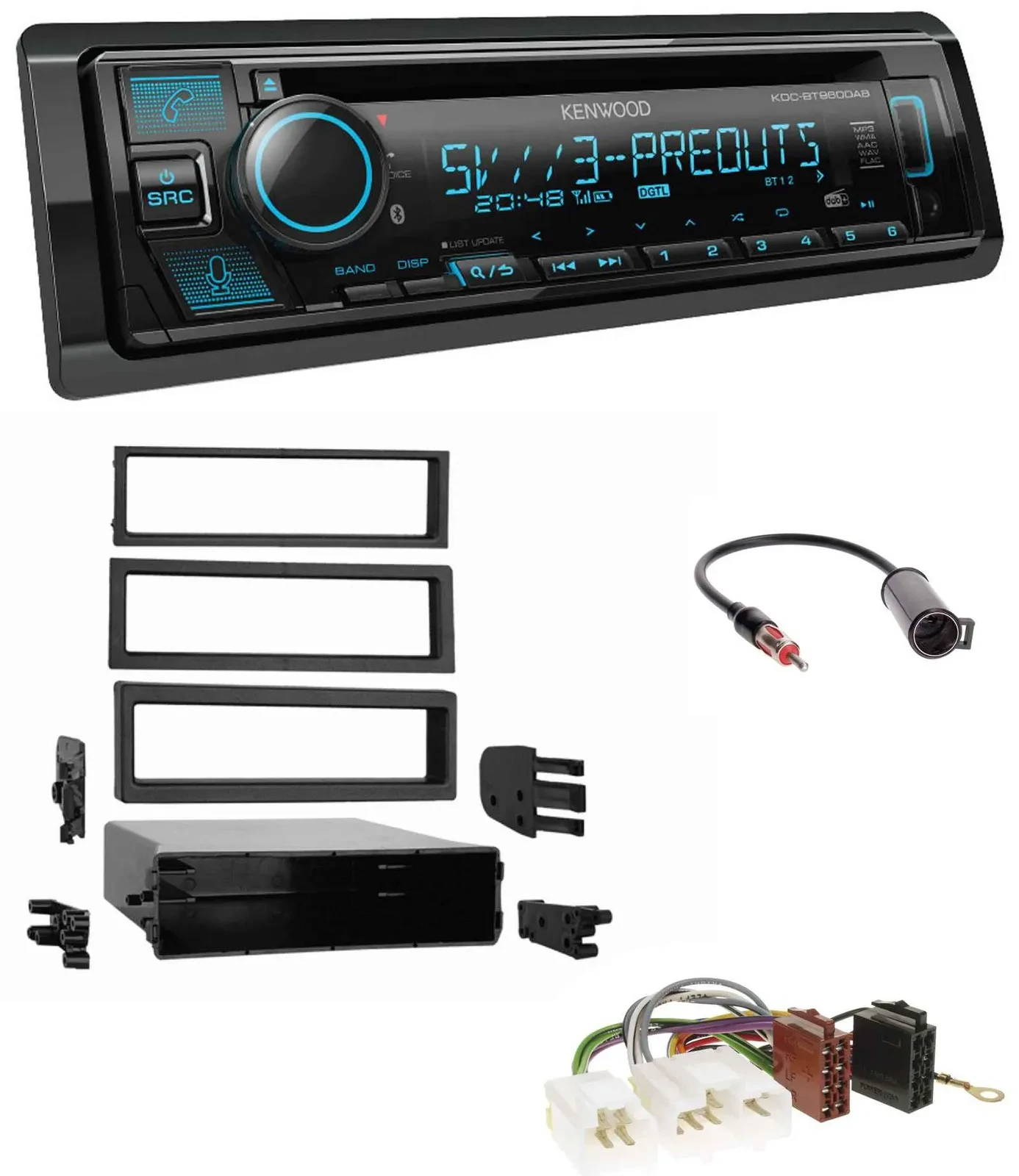 Автомагнитола для Nissan 200 SX (1994–1998), 240 SX Kenwood Bluetooth USB CD MP3 DAB