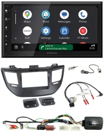 Автомагнитола Kenwood 2DIN DAB, Bluetooth, USB для Hyundai Tucson (2015–2020), черный