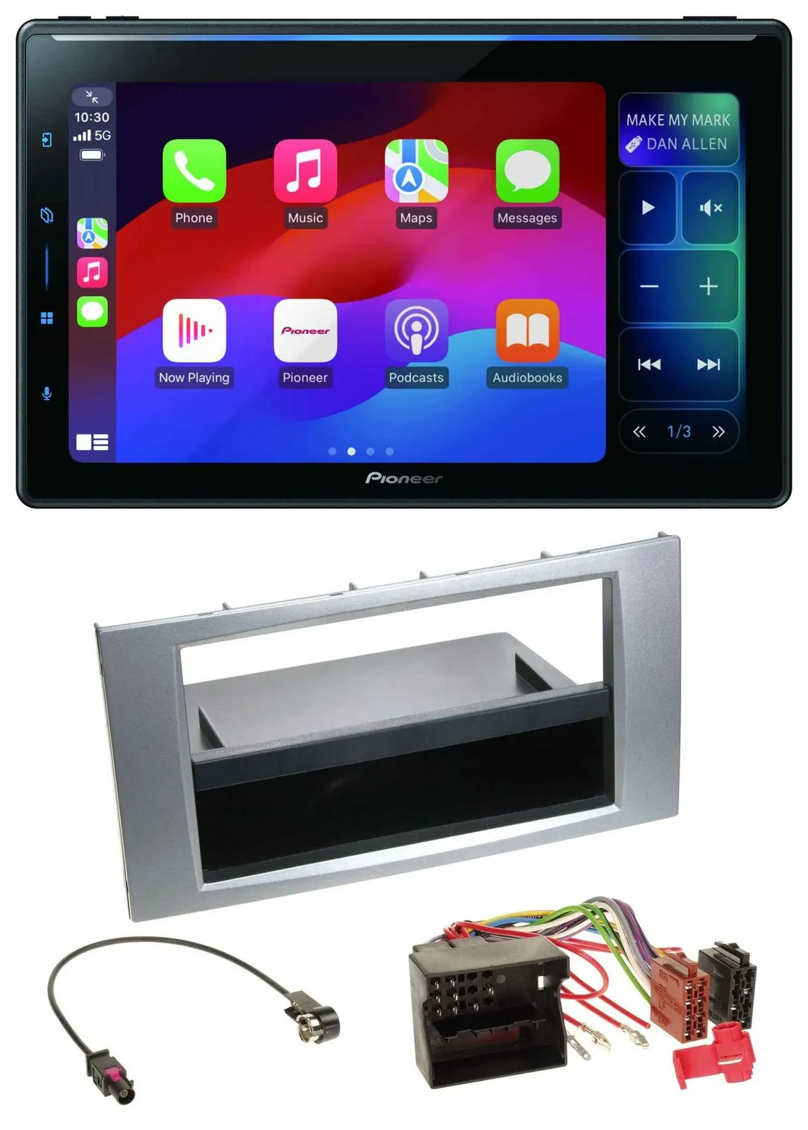 Pioneer Bluetooth DAB MP3 USB Autoradio für Ford Fiesta Focus 2004-2008 silber