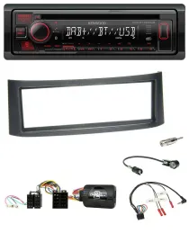 Kenwood Lenkrad CD USB Bluetooth DAB Autoradio für Smart ForFour W454 2004-2006