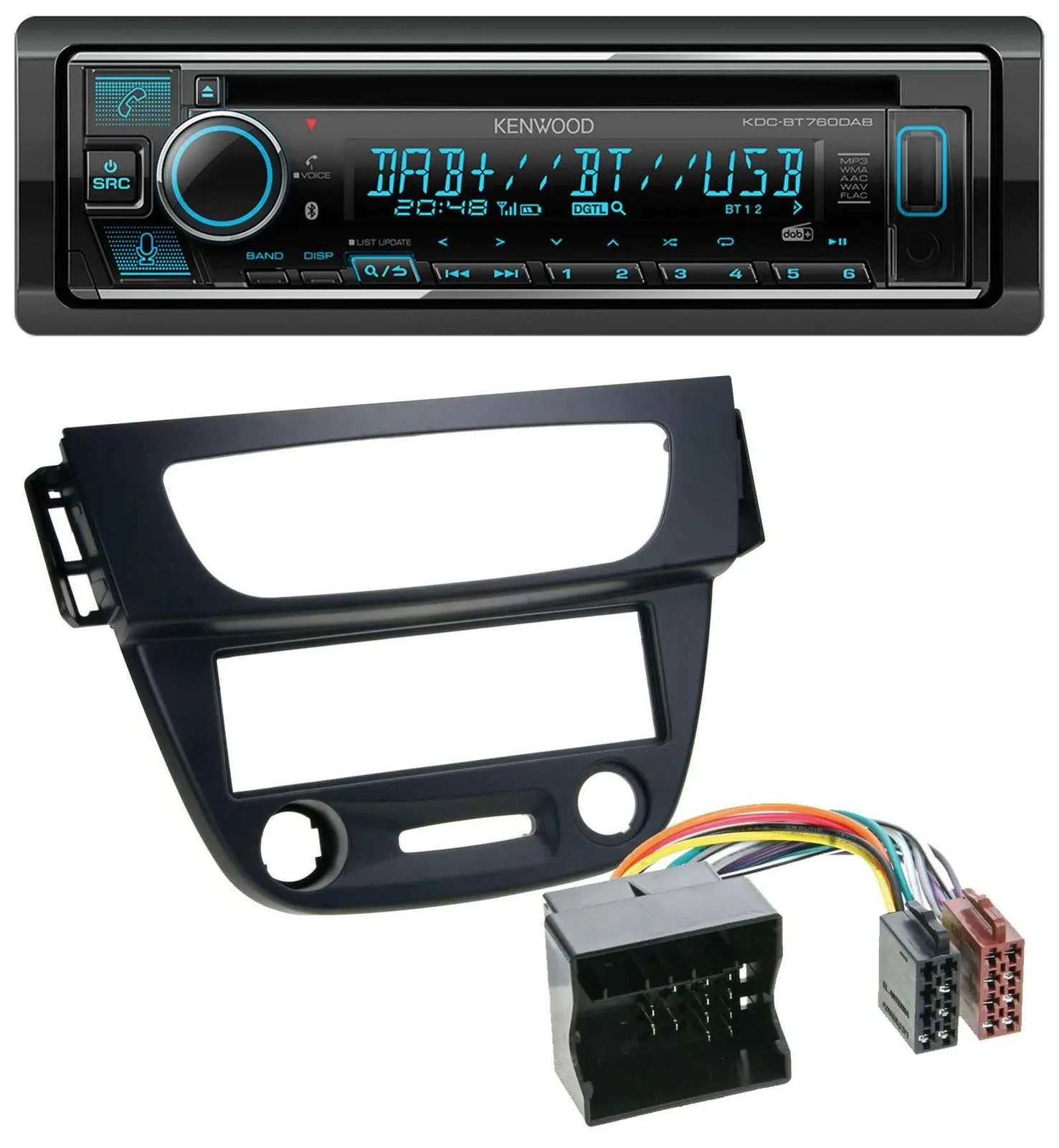 Kenwood MP3 Bluetooth DAB USB CD Autoradio für Renault Megane 3 09-14 Quadlock s