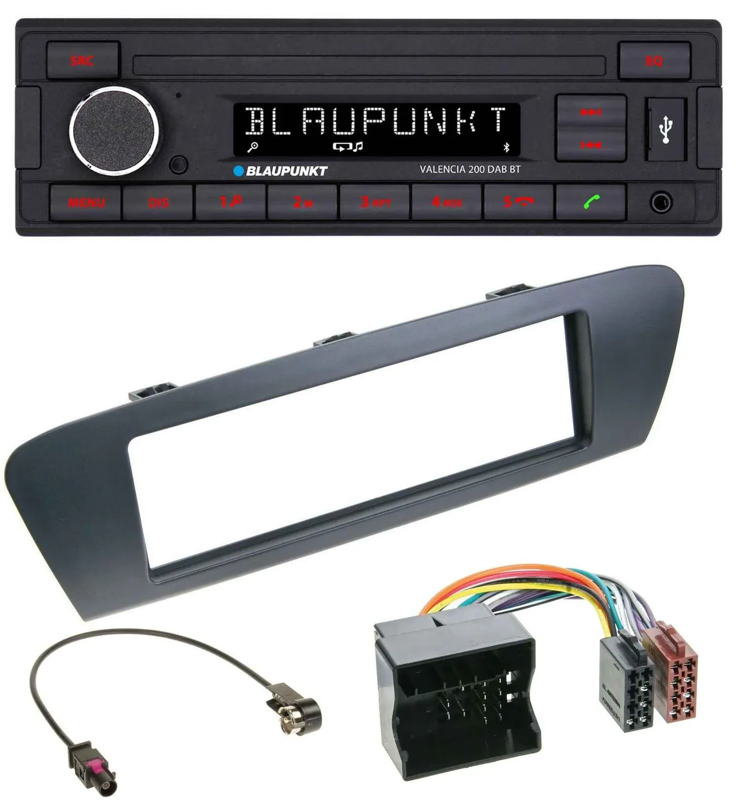 Blaupunkt DAB MP3 Bluetooth USB Autoradio für Renault Scenic (ab 12) - grau