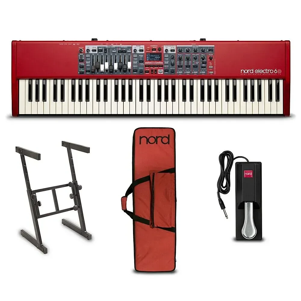 Синтезатор цифровой Clavia Nord Electro 6D 73-Key (набор) с sustain-педалью, складной Z-стойкой и мягким чехлом