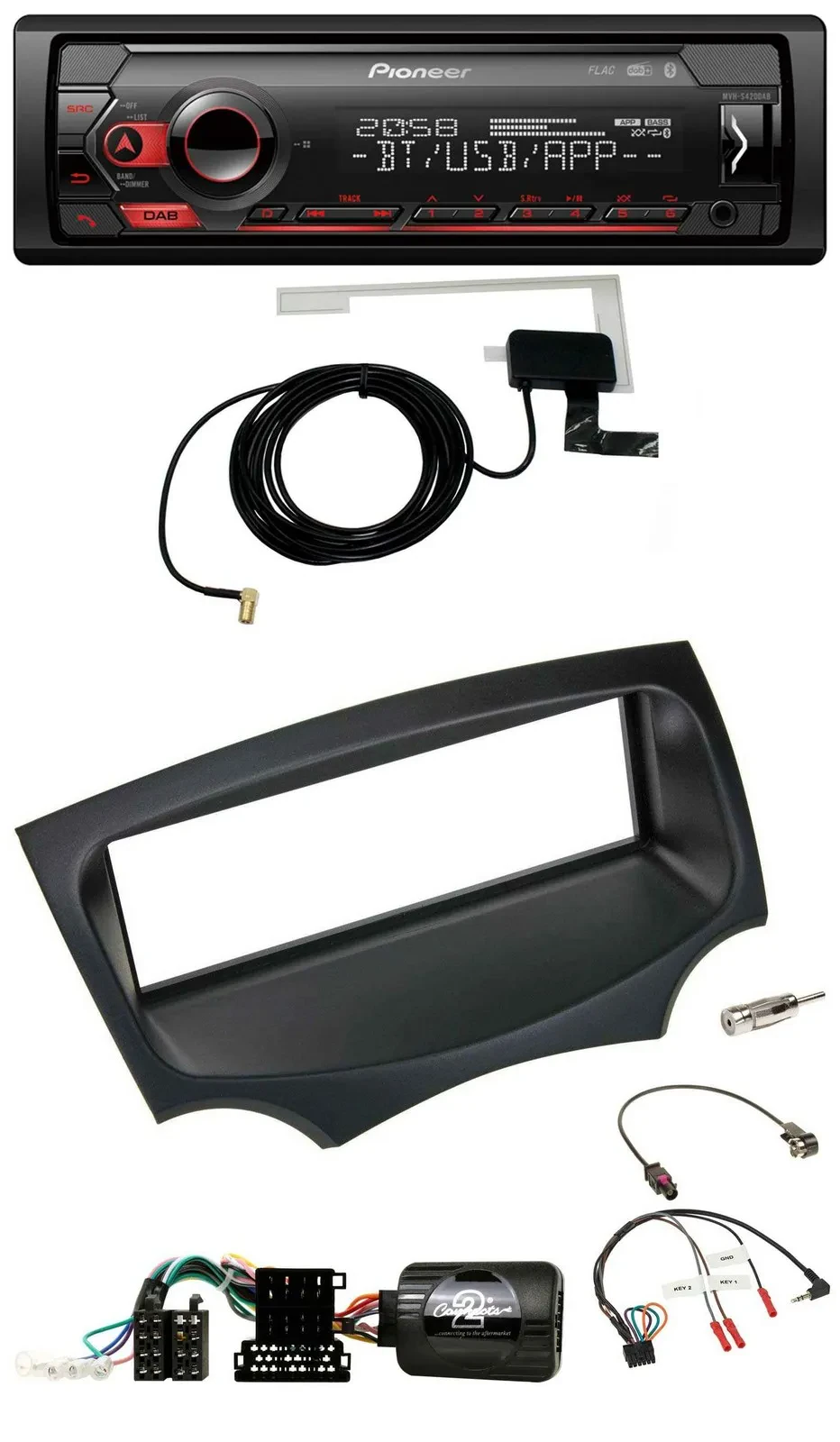 Pioneer DAB USB Lenkrad Bluetooth Autoradio für Ford Ka RU8 2008-2017