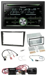 Pioneer Bluetooth Lenkrad DAB 2DIN USB CD Autoradio für Opel Corsa D Klavierlack