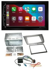 ESX 2DIN DAB USB MP3 Bluetooth Autoradio für Seat Altea Altea XL Toledo anthrazi