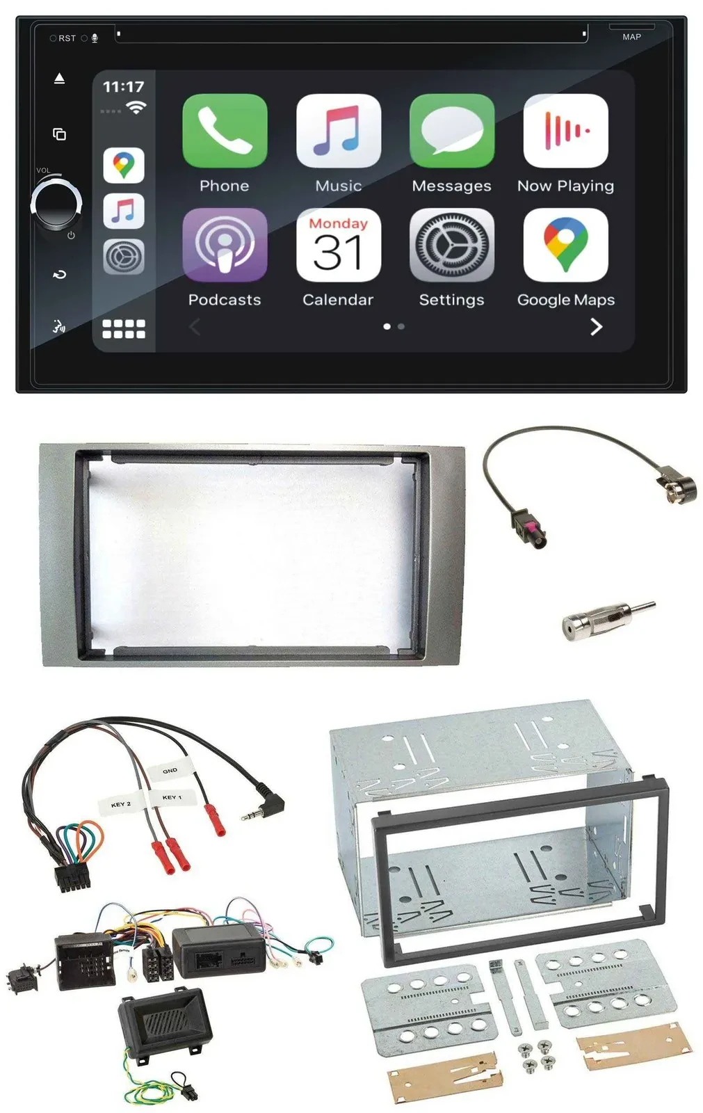 Blaupunkt DAB Lenkrad TMC Bluetooth USB 2DIN Navigation für Ford Kuga 2008-2012