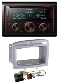 Pioneer 2DIN DAB MP3 Bluetooth USB CD Autoradio für Peugeot 308 09-13 warmsilber