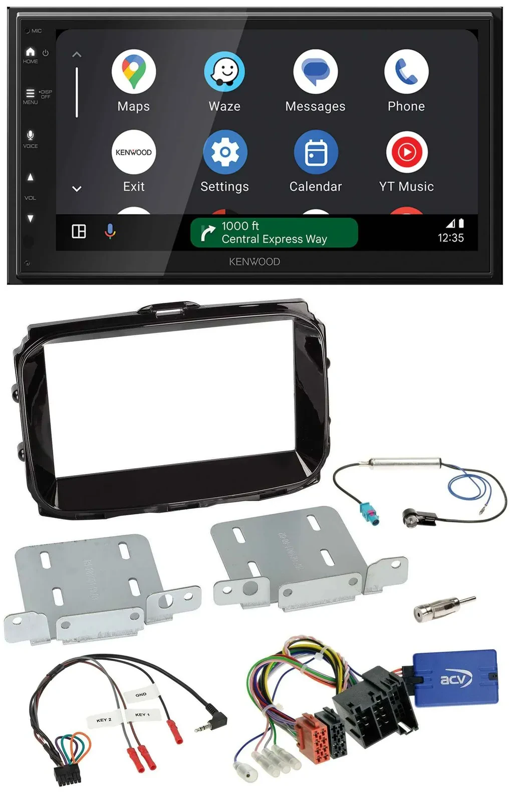 Автомагнитола Kenwood 2DIN DAB Bluetooth USB ISO для Alfa Giulietta