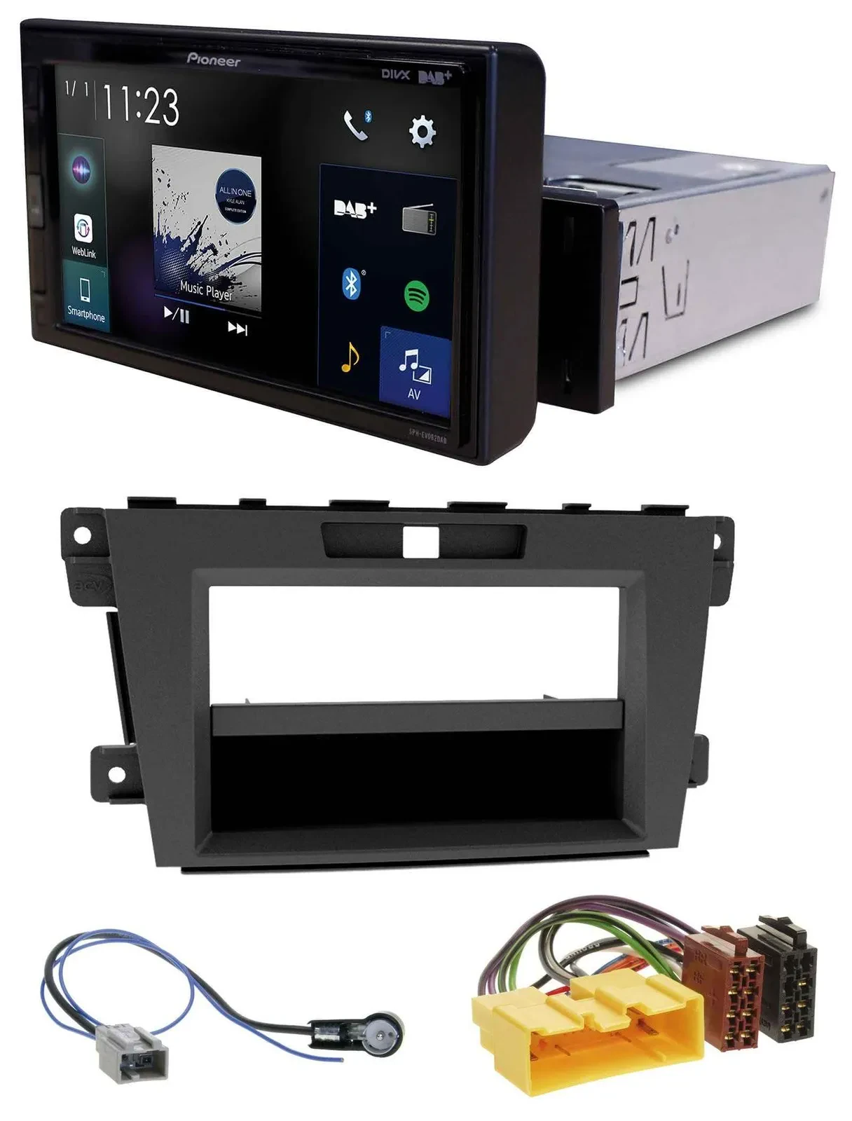 Pioneer DAB MP3 Bluetooth USB Autoradio für Mazda CX-7 (2009-2013)