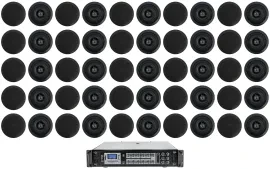 Потолочная акустика Rockville CC525T Black с усилителем (50 штук)