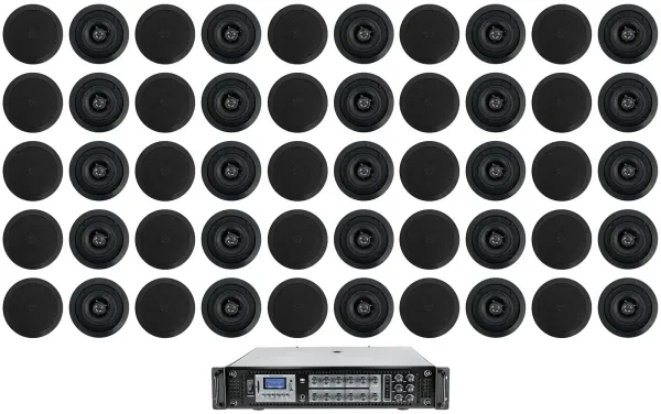Потолочная акустика Rockville CC525T Black с усилителем (50 штук)
