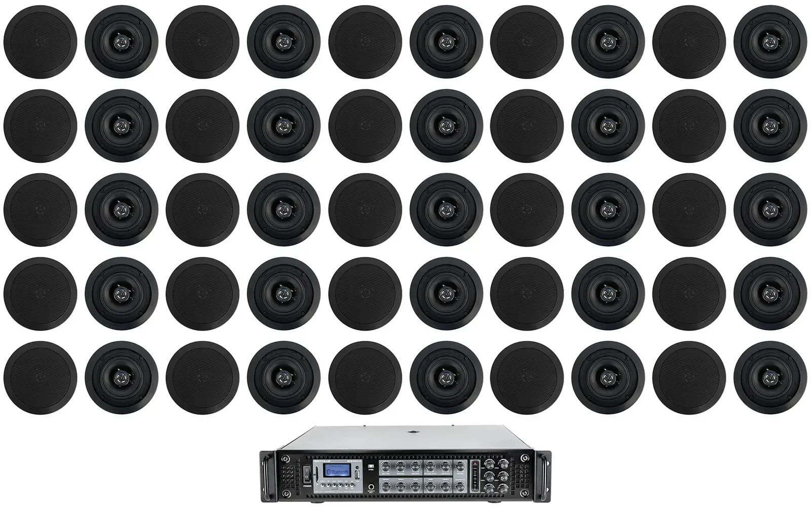 Потолочная акустика Rockville CC525T Black с усилителем (50 штук)