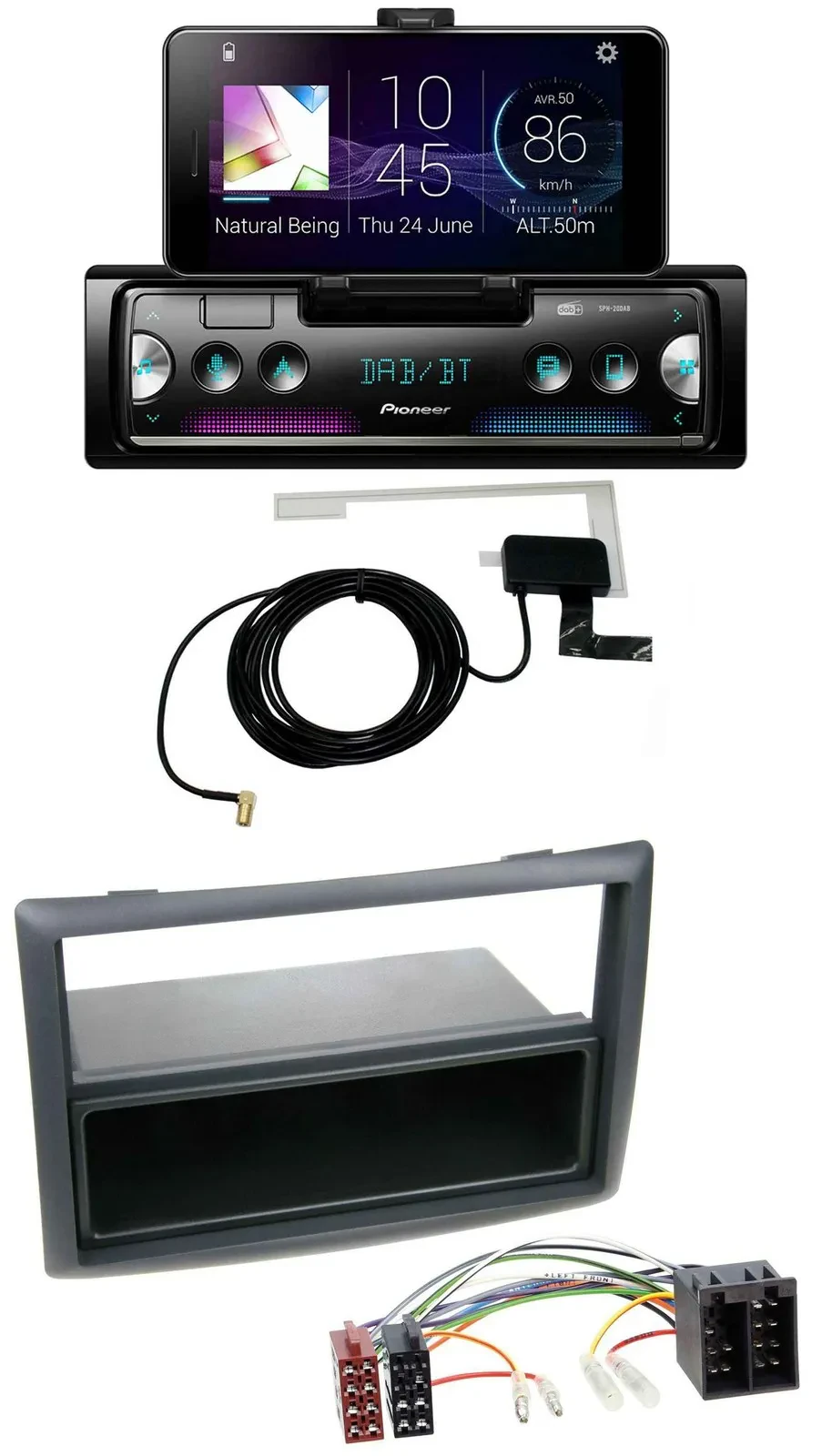 Pioneer DAB Bluetooth MP3 USB Autoradio für Renault Megane Scenic ab 07 schwarz