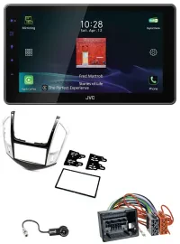 Автомагнитола для Chevrolet Cruze 2011–2016 JVC DAB, MP3, Bluetooth, USB, серебристая