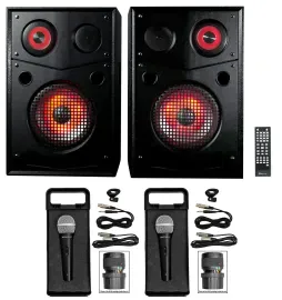 Rockville HOUSE PARTY SYSTEM 10" 1000w Bluetooth Karaoke Machine System w/2 Mics