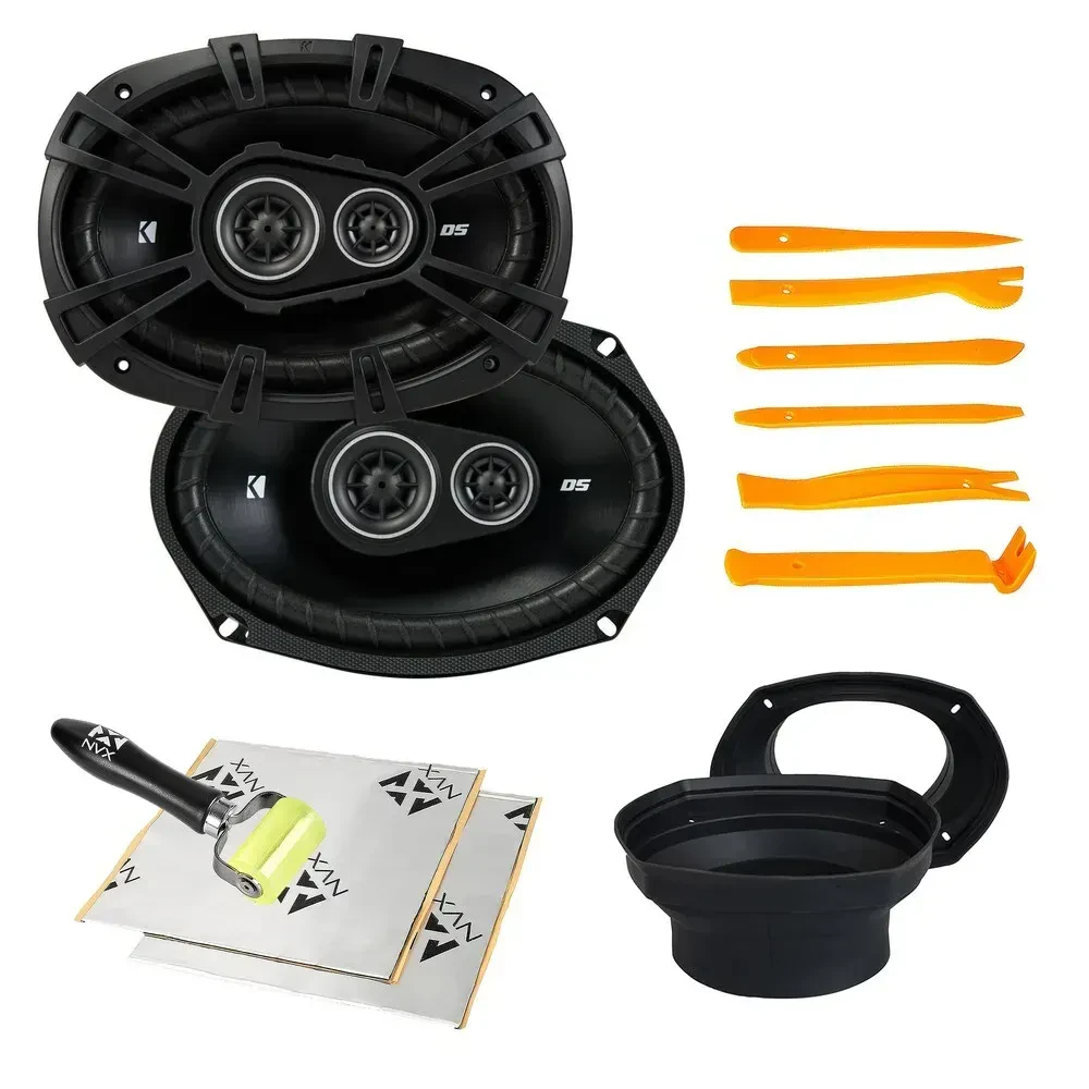 Пассивная акустическая система для автомобиля Kicker DSC69304 6"x9" 3‑полосная коаксиальная 160W с установочным комплектом NVX
