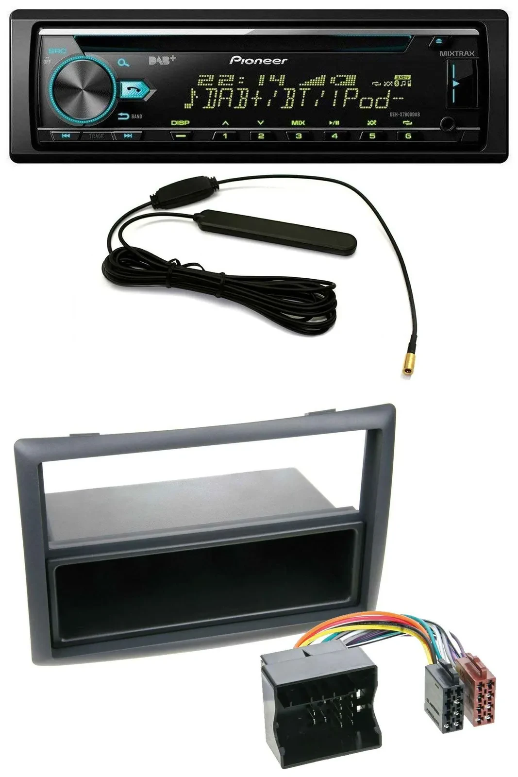Автомагнитола Pioneer CD/MP3, USB, AUX, DAB для Renault Megane (2009–2010)