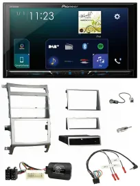 Pioneer Lenkrad Bluetooth USB 2DIN DAB Autoradio für Hyundai IX55 2009-2012 silb