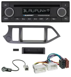 Blaupunkt MP3 Bluetooth DAB CD USB Autoradio für Kia Picanto ab 2011 ohne Start-