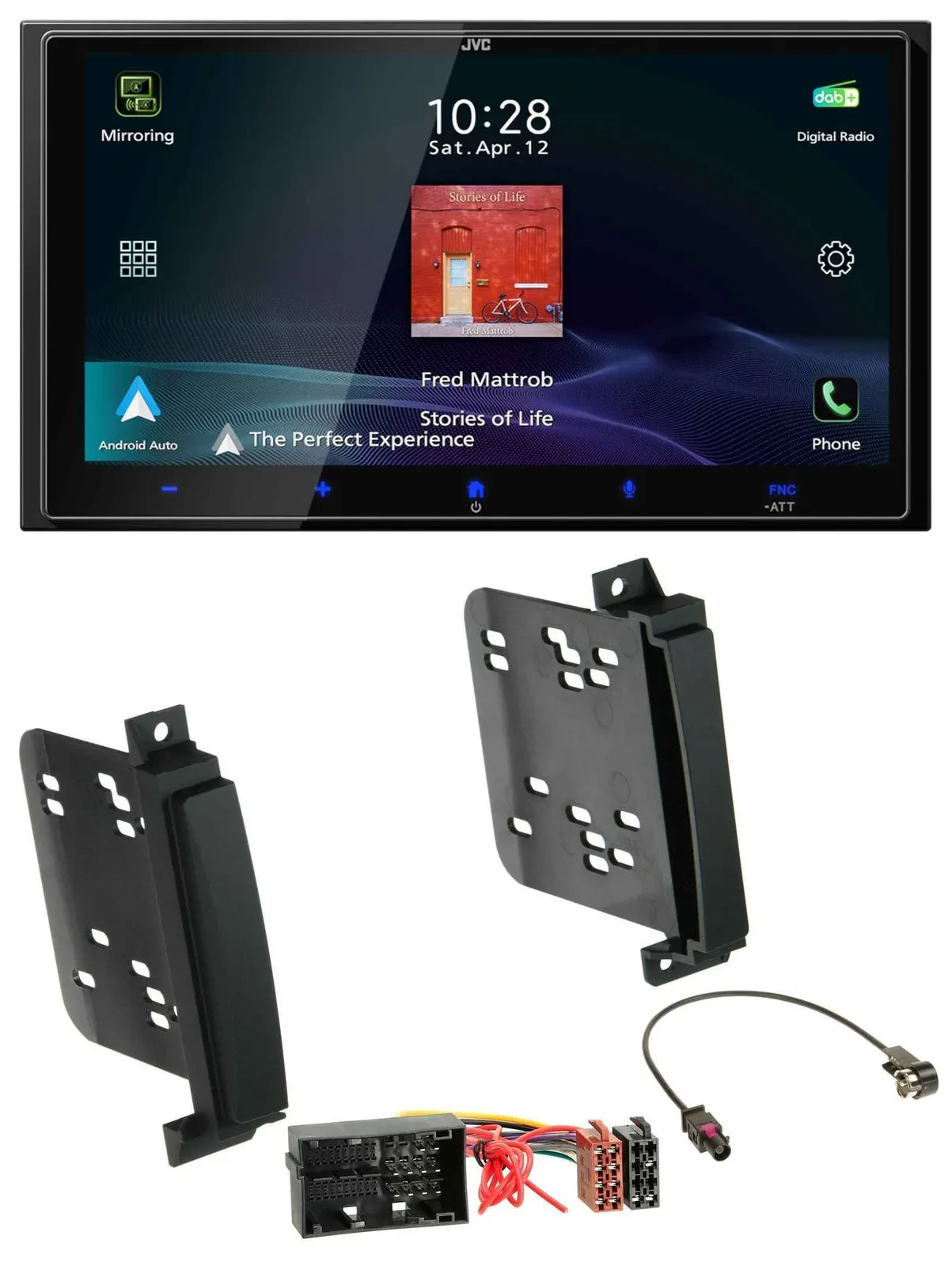 JVC USB Bluetooth 2DIN DAB MP3 Autoradio für Jeep Grand Cherokee Dodge Durango a