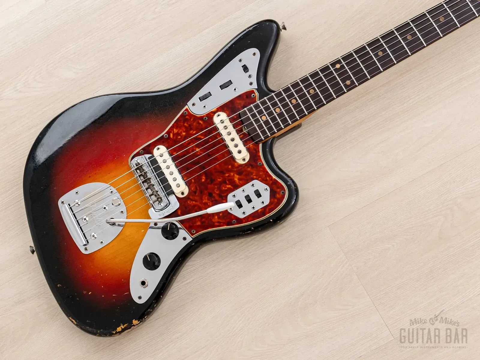 1963 Fender Jaguar Pre-CBS Vintage Offset Guitar Sunburst w/ Case
