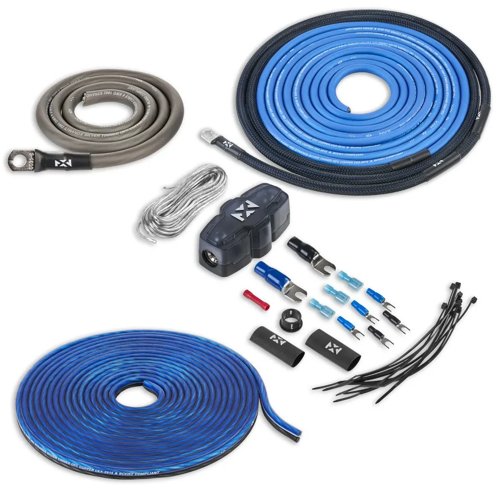 NVX XAPK4 100% Copper 4 Gauge Car Amp Wire Kit with Speaker Cable + RCA