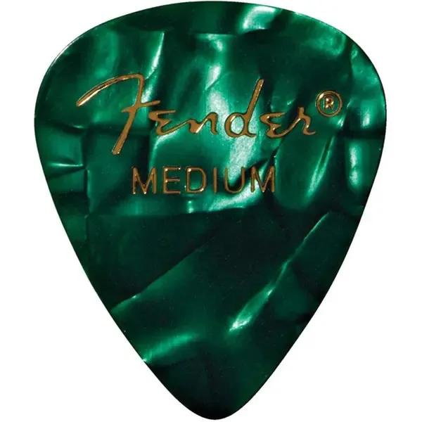 Медиаторы Fender 351 Shape Premium Picks, Heavy, Green Moto, 12 Count