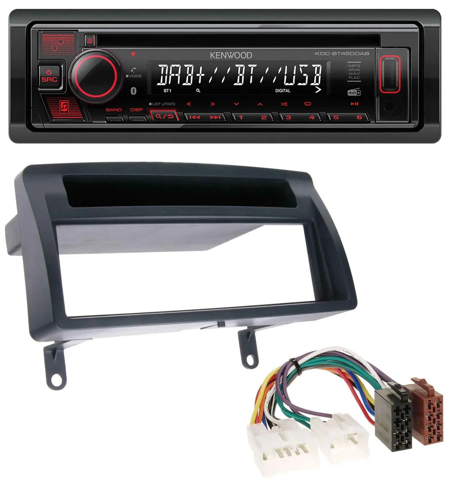 Kenwood MP3 CD USB Bluetooth DAB Autoradio für Toyota Corolla E12 2003-2008 dunk